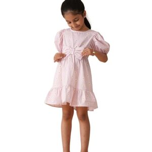 Symbol Kids Knee Length Printed Fit and Flare Dress